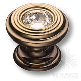 Ручка кнопка с кристаллом Swarovski эксклюзивная коллекция, старая бронза (9952-771)