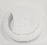 Заглушка кабель-канала, пластик, белая, 64 мм (Zkk-White)