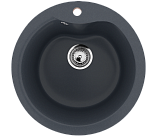 Мойка кухонная круглая, искусственный камень, цвет антрацит (ES-12/343)