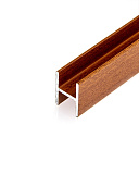 Горизонтальный межсекционный профиль, без самореза, цвет бук бавария темный 5,8 м (1401/BBD)