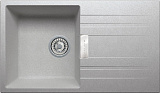 Мойка кухонная прямоугольная, искусственный гранит (кварц), цвет серый металлик (TL-750/001)