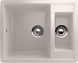 Мойка кухонная прямоугольная, две чаши без крыла, искусственный камень, цвет белый (ES-21/331)