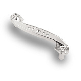 Ручка скоба с кристаллами, коллекция "Water", 96 мм, цвет хром полированный (WS006-96CP)
