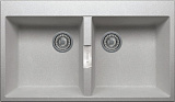 Мойка кухонная прямоугольная, искусственный гранит (кварц), цвет серый металлик (TL-862/001)