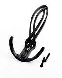 Крючок мебельный трехрожковый черный (HE305BL)