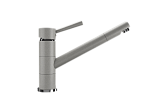 Смеситель кухонный однорычажный с низким поворотным изливом, цвет серый (ES-015-310)