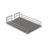 Полка 1 шт, Диспенса / Диспенса Джуниор 250 мм, Арена КЛАССИК, цвет ХРОМ, цвет дна Серый, антислип, PU:10 (0443870005) (0443870005)