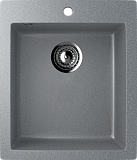 Мойка кухонная прямоугольная, искусственный мрамор, цвет темно-серый (404/309)