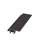 Ручка-профиль с подсветкой Sezam для верхней базы, толщина плиты 16 мм, черный матовый, 3 м (5239/Bl)