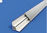 Пристеночный бортик пластиковый рифленый прямой под алюминий, L = 3050 мм