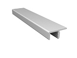 Профиль алюминиевый врезной для плиты 19-20 мм, загиб односторонний 8 мм, длина 5,8 м, цвет серебро (015.00.00)