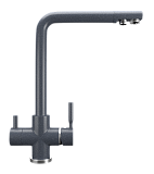 Смеситель кухонный с подключением фильтра питьевой воды, цвет антрацит (ES-008-343)