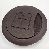 Заглушка кабель-канала, пластик, темно коричневая, 64 мм (Zkk-Brown)