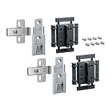 Комплект 2 средних петель WingLine L, с регулировкой, цвет серый (9339492)