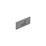 Заглушка на боковину InnoTech Atira, с логотипом Hettich, серая (9194646)