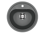 Мойка кухонная маленькая круглая, искусственный камень, цвет антрацит (ES-10/343)