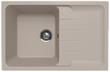 Кухонная мойка ULGRAN прямоугольная с крылом 780x510 мм реверсивная односекционная, цвет лен (Gerda 780-02)