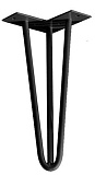 Опора мебельная высота 710  мм, толщина прута 12 мм, черная (NB012/710/BL)