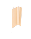 Вертикальная L-образная врезная профильная ручка, цвет матовое золото, длина 6 м  (2587/GM)