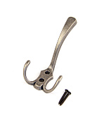 Крючок мебельный трехрожковый, цвет - никель античный темный (HE302DAN)