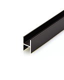 Горизонтальный межсекционный профиль, без самореза, цвет матовая бронза, 6 м, серия Econom (1401/BM (6))