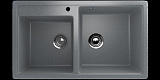 Мойка кухонная прямоугольная, искусственный мрамор, цвет темно-серый (200/309)