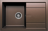 Мойка кухонная прямоугольная, искусственный гранит (кварц), цвет коричневый (R-112/817)