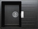 Мойка кухонная прямоугольная, искусственный гранит (кварц), цвет черный (TL-650/911)