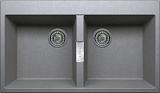 Мойка кухонная прямоугольная, искусственный гранит (кварц), цвет серый (TL-862/701)