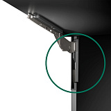 Комплект для торцевой части подъемника ФриСлим Флап при врезном монтаже: 4 заглушки для корпуса + 2 заглушки для регулировочного отверстия + 4 винта + 1 межсекционная стяжка,   цвет АНТРАЦИТ (2724457500) (2724457500)