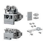 Комплект фурнитуры WingLine L 12 кг, MEDIUM, с функцией самозакрывания, цвет серый, правый (БЕЗ ПЕТЕЛЬ) (9339366)