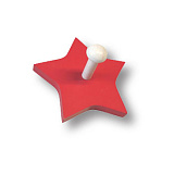 Вешалка деревянная в форме звезды, цвет красный (909RJ)