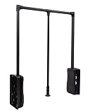 Пантограф гардеробный, 600-830 мм, цвет черный, нагрузка 10 кг (PW01/60-83/BL)