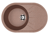 Мойка кухонная овальная, реверсивная, искусственный камень, цвет терракот (ES-31/307)