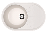 Мойка кухонная овальная, реверсивная, искусственный камень, цвет белый (ES-31/331)