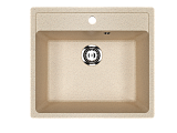 Мойка кухонная прямоугольная, искусственный камень, цвет песочный (ES-15/302)