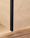 Планка для мебельного щита, угловая, 600х6 мм, черный (1050/600Ч)