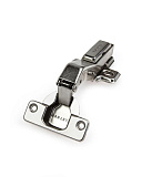 Петля четырехшарнирная с доводчиком, для угла корпуса 45°, с ответной планкой H=0, под евровинт, угол открывания 95°, Clip-on, с заглушкой "Partner", упакована в отдельный пакет (HDS(B)045/095/100)