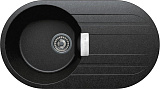 Мойка кухонная овальная, искусственный гранит (кварц), цвет черный (TL-780/911)