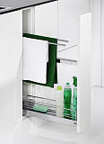 Бутылочница 150 мм c полотенцедержателем, Арена Классик, 3D регулировка фасада, доводчик, полное выдвижение, цвет хром (2334640005/0021890005)