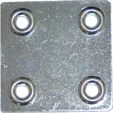 Пластина металлическая 48x48 мм с 4-мя отверстиями (ПК48*48*1,2)