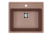 Мойка кухонная прямоугольная, искусственный камень, цвет терракот (ES-15/307)