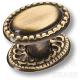 Ручка кнопка классика с декоративной накладкой, старая бронза (15.338.00.04/15.339.00.04)