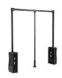 Пантограф гардеробный, 830-1150 мм, цвет черный (PW01/83-115/BL)