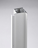 Вертикальный L-образный профиль, 3000 мм, цвет белый глянцевый анодир. 18 мм. (12999321022)