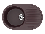 Мойка кухонная овальная, искусственный камень, цвет шоколад (ES-16/345)