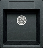 Мойка кухонная прямоугольная, искусственный гранит (кварц), цвет черный (R-117/911)