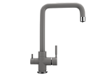 Смеситель кухонный однорычажный с высоким изливом с подключением фильтра питьевой воды, цвет асфальт (UQ-019-09)