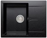 Мойка кухонная прямоугольная, искусственный мрамор, цвет черный (GALS-620/16)