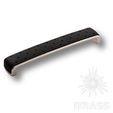 Ручка скоба модерн, глянцевый хром с  черной вставкой 160 мм (251160MP02ST04)